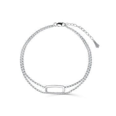 Zlatý dámský náramek DF 5833 z bílého zlata, s brilianty