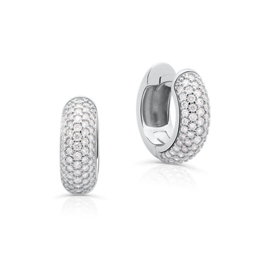 Zlaté dámské náušnice DF 4888, briliantové, bílé zlato