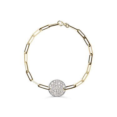 Zlatý dámský náramek DF 5764 z kombinace bílého a žlutého zlata, s brilianty