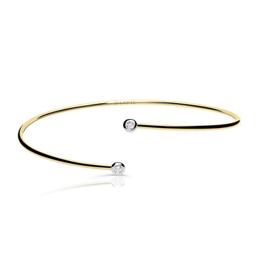 Zlatý dámský náramek DF 5786 z kombinace žlutého a bílého zlata, s brilianty, velikost S