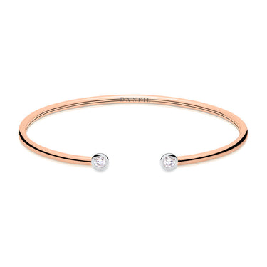 Zlatý náramek DF 5799 z kombinace růžového a bílého zlata, s brilianty, velikost S