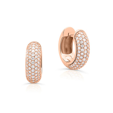 Zlaté dámské náušnice DF 4888, briliantové, růžové zlato
