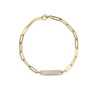 Řetízkový náramek DF 5760,  ze žlutého zlata s brilianty