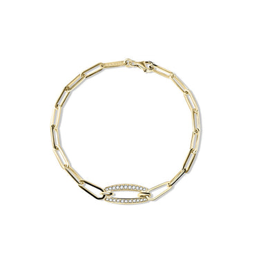 Zlatý náramek DF 5758 ze žlutého zlata, s brilianty