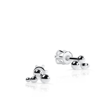 Zlaté dámské náušnice DLE 5699, bílé zlato