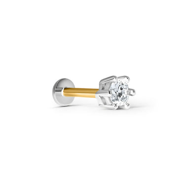 Piercingová náušnice Labreta DF 5997 z bílého zlata s briliantem