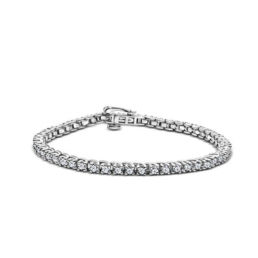Dámský tenisový náramek DF 2557 z bílého zlata, s brilianty, velikost L