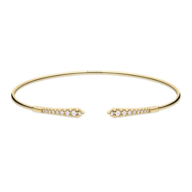 Zlatý dámský náramek DF 5815 ze žlutého zlata, s brilianty, velikost L