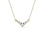 Zlatý dámský náhrdelník DF 4215, žluté zlato, s řetízkem a brilianty