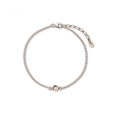 Zlatý dámský náramek DF 4208 z růžového zlata, s brilianty