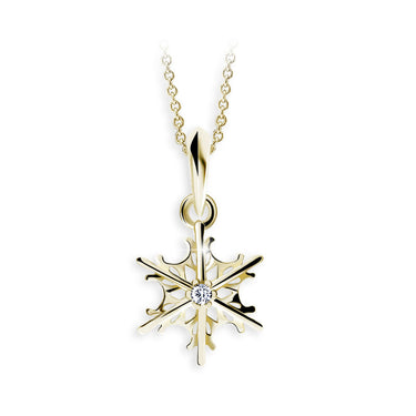 Zlatý přívěsek DF 2935, žluté zlato, s briliantem