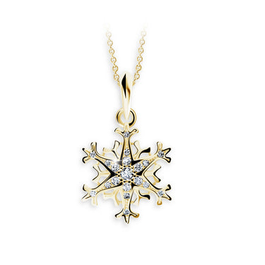 Zlatý dámský přívěsek DF 2939, žluté zlato, s briliantem