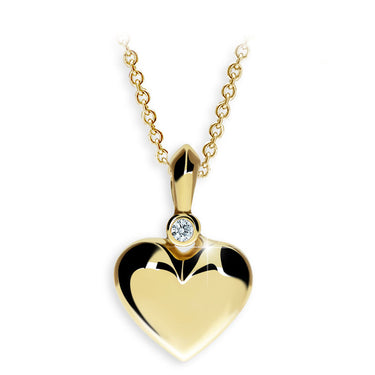 Zlatý dámský přívěsek DF 2976, žluté zlato, s briliantem