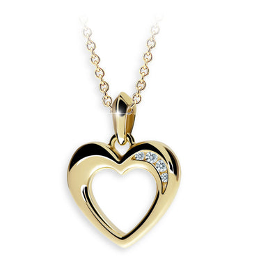 Zlatý dámský přívěsek DF 2978, žluté zlato, s briliantem