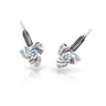 Dětské náušnice Danfil C2203 z bílého zlata s kamínky White, zapínání klapka