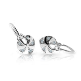 Dětské náušnice Danfil C2260 z bílého zlata s kamínky White, zapínání brizura