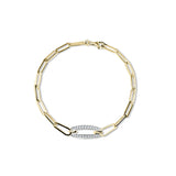 Zlatý náramek DF 5758 v kombinaci žlutého a bílého zlata, s brilianty