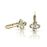 Dětské náušnice Danfil kytičky C2013 ze žlutého zlata s kamínkem White, zapínání klapka