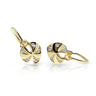 Dětské náušnice Danfil C2260 ze žlutého zlata s kamínky White, zapínání brizura