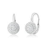 Zlaté dámské náušnice DF 3528, briliantové, bílé zlato