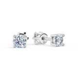 Zlaté dámske náušnice DF 3684, diamant, biele zlato