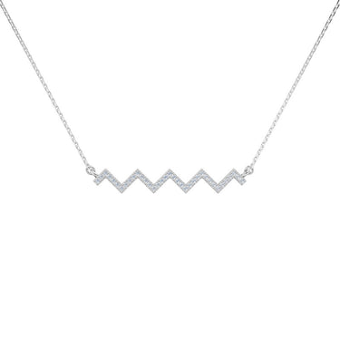 Zlatý dámský náhrdelník DF 3995, bílé zlato s brilianty