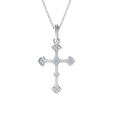 Zlatý dámský přívěsek DF 4201, bílé zlato, s diamanty