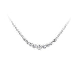 Zlatý dámský náhrdelník DF 4216, bílé zlato, s brilianty