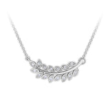 Zlatý dámský náhrdelník DF 4217, bílé zlato, s brilianty