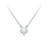 Zlatý dámský přívěsek DF 4225, bílé zlato, s řetízkem a brilianty