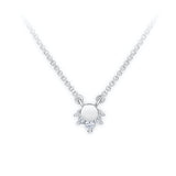 Zlatý dámský přívěsek DF 4225, bílé zlato, s řetízkem a brilianty