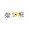 Zlaté dámske náušnice DF 3685, diamant, žlté zlato