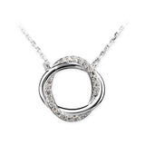 Zlatý Dámský Náhrdelník DF 4133, bílé zlato, s briliantem