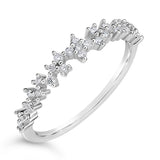 Zlatý dámský prsten DF 4447 z bílého zlata, s briliantem