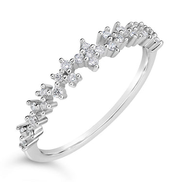 Zlatý dámský prsten DF 4447 z bílého zlata, s briliantem