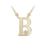 Zlatý dámský náhrdelník DF 4507, písmenko B, žluté zlato, s briliantem