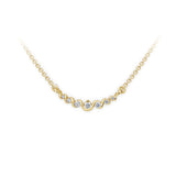 Zlatý dámský náhrdelník DF 4216, žluté zlato, s brilianty