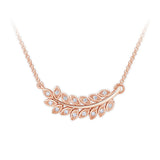 Zlatý dámský náhrdelník DF 4217, růžové zlato, s brilianty