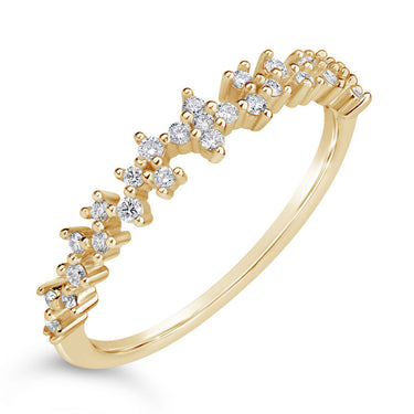 Zlatý dámský prsten DF 4447 ze žlutého zlata, s briliantem