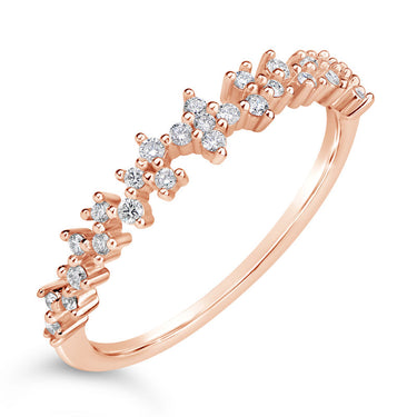 Zlatý dámský prsten DF 4447 z růžového zlata, s briliantem