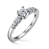 Sierra | Zásnubní prsten se středovým kamenem 0.25 ct, bílé zlato, s diamanty