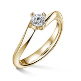 Freya | Zásnubní prsten se středovým diamantem 0.258ct, žluté zlato