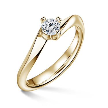 Freya | Zásnubní prsten se středovým diamantem 0.258ct, žluté zlato