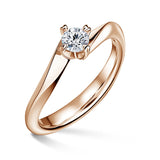 Freya | Zásnubní prsten se středovým diamantem 0.258ct, růžové zlato