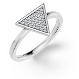 Zlatý dámský prsten DF 4187, bílé zlato, s diamanty