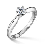 Mira | Zásnubní prsten se středovým kamenem 0.25ct, bílé zlato, s diamanty