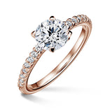 Aria | Zásnubní prsten se středovým kamenem 1.310ct, růžové zlato, s diamanty
