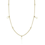 Zlatý dámský náhrdelník DF 5155, žluté zlato, s brilianty