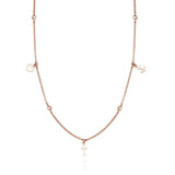 Zlatý dámský náhrdelník DF 5155, růžové zlato, s brilianty