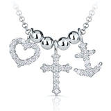 Přívěšek pro maminku Danfil DLP5157 bílé zlato se zirkony (White)